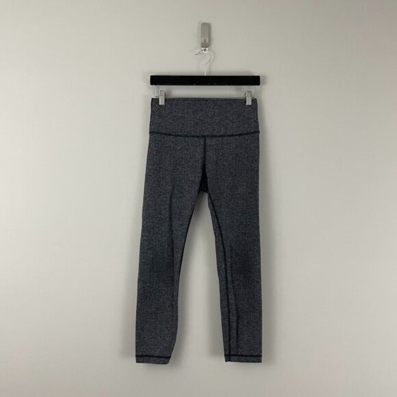 Lululemon Wunder Under Pant Heathered Herringbone Leggings Size 8 - Picture 1 of 8